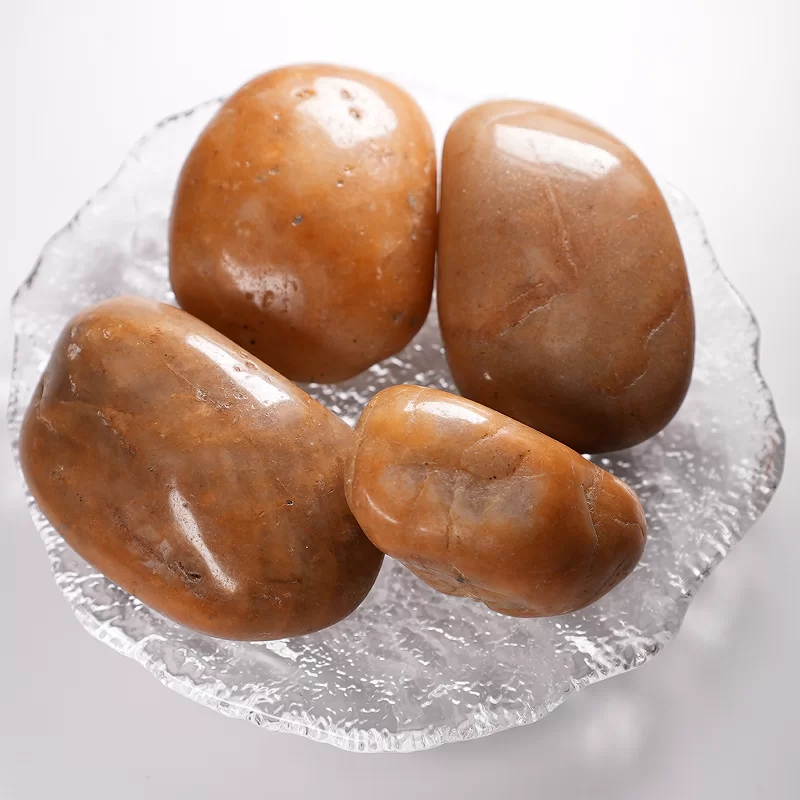 Đá cuội đầy màu sắc tự nhiên / trắng / đen / vàng cho cảnh quan công viên